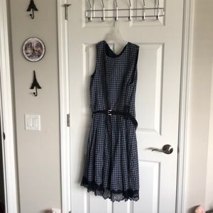 Blue and Grey Plaid dress